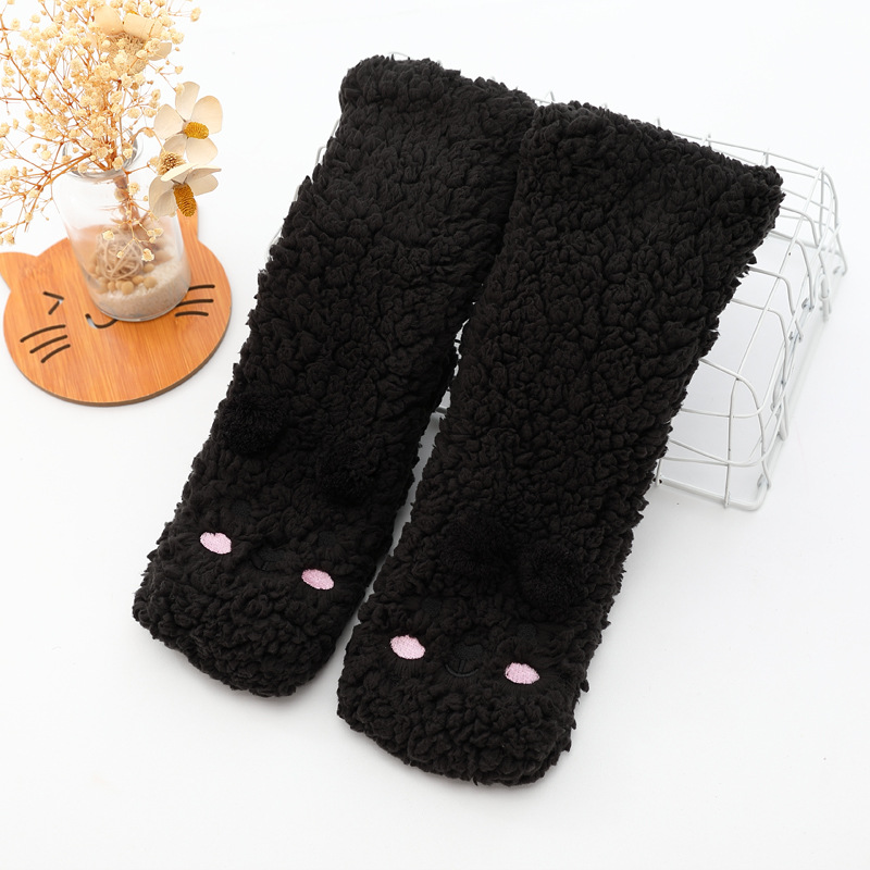 Cozy Plush Animal Slipper Socks Winter Warm Non-Slip Plush Floor Socks